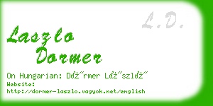 laszlo dormer business card